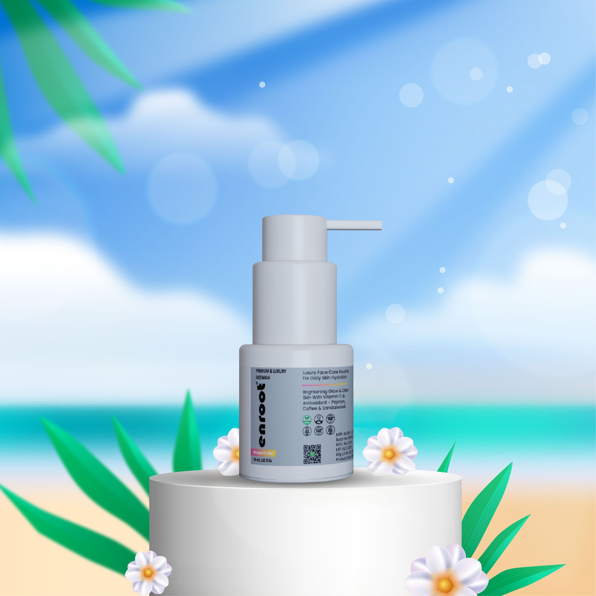 Enroot Naturally Exfoliates & Brightens Facewash| Clinically Tested [30ml]