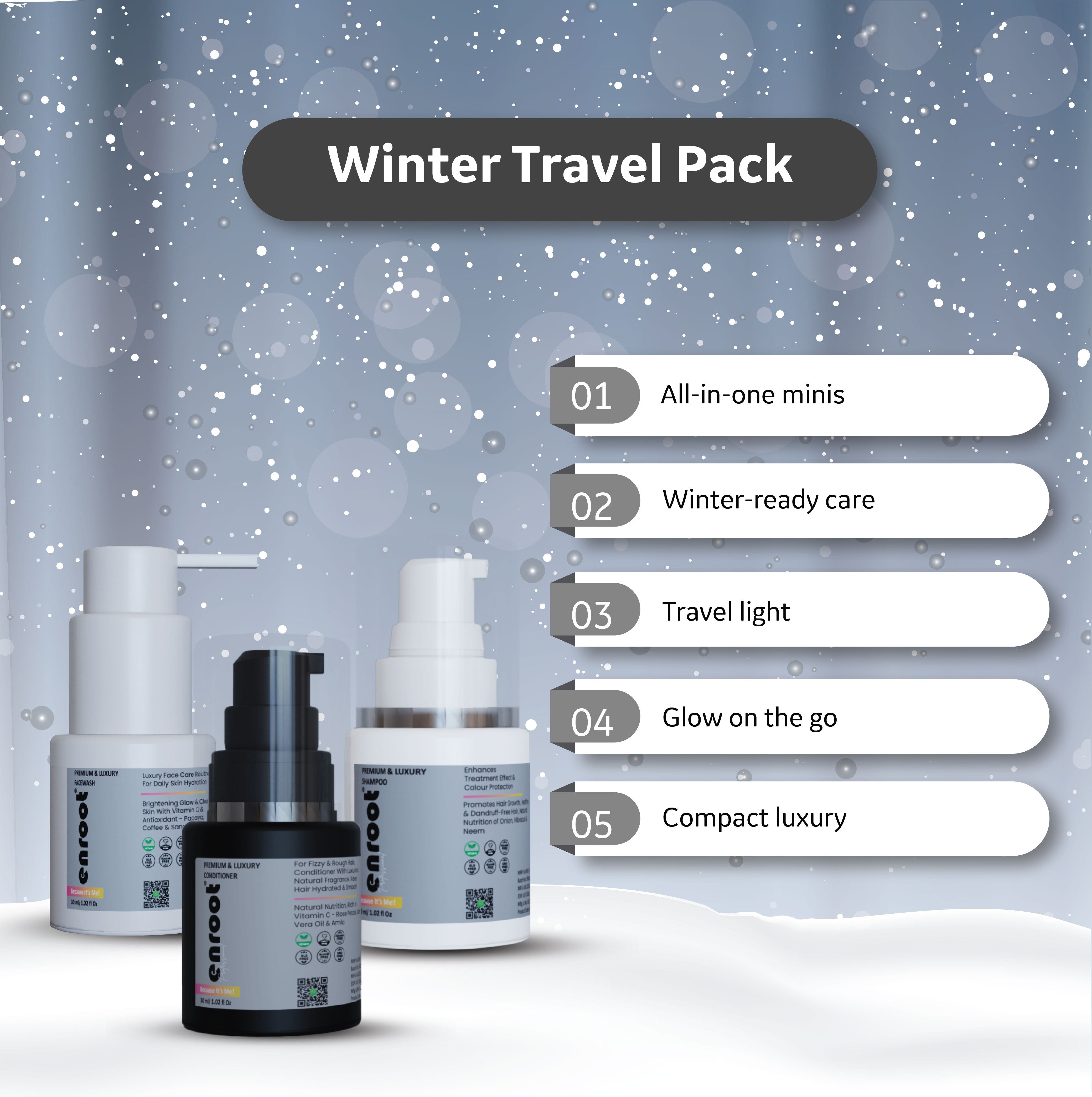 Enroot Premium & Luxury Mini-Care Travel Trio [90 ml]