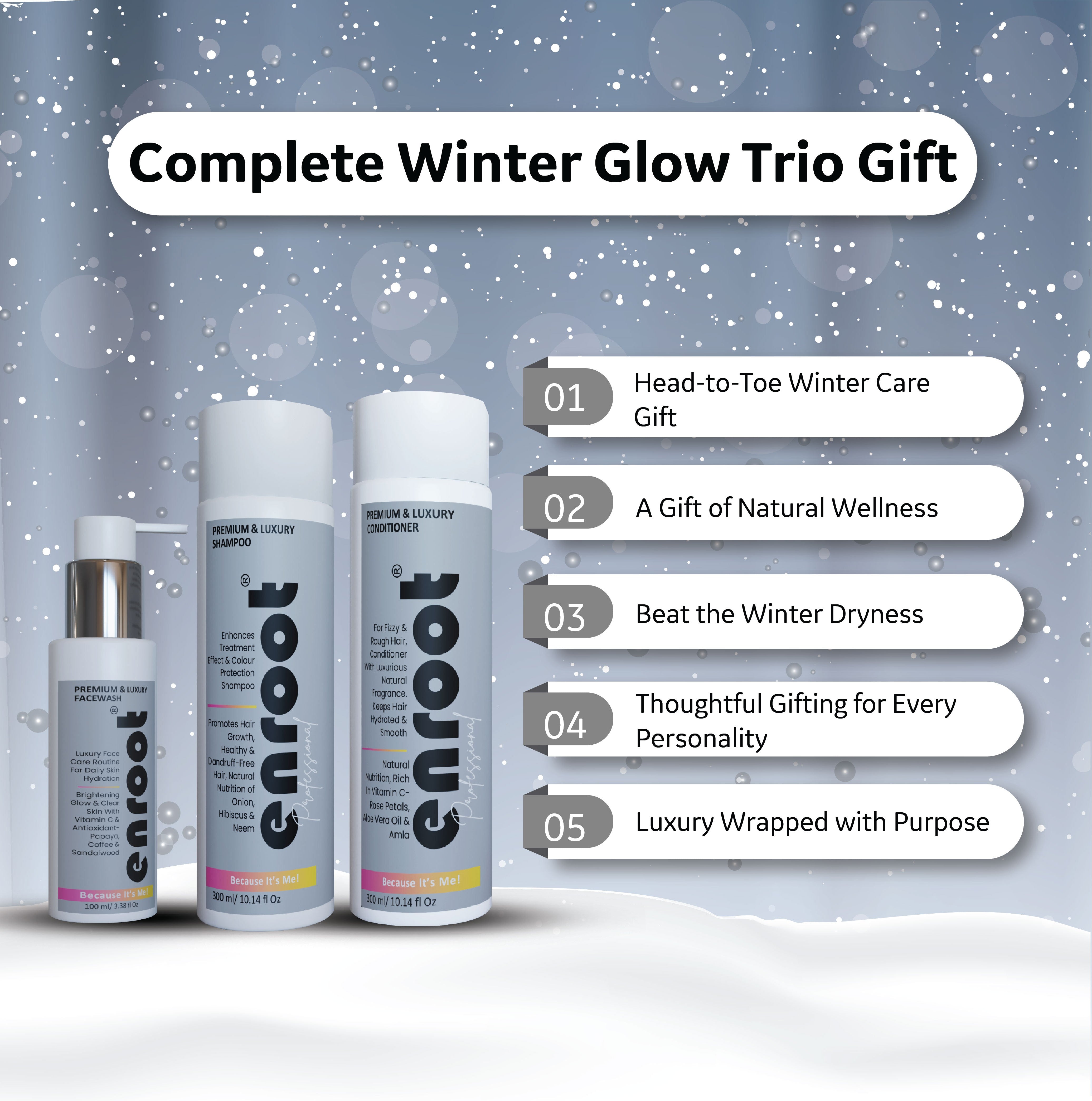 Enroot Premium & Luxury Glow & Shine Trio [700ml]